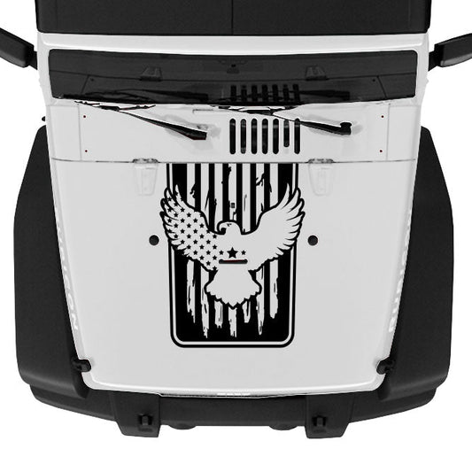 Eagle Flag Hood Blackout Graphic