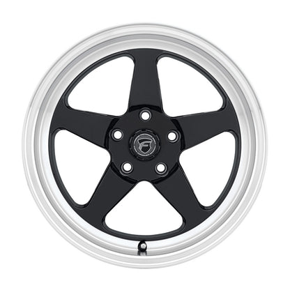 Forgestar 18x10 D5 Drag 5x120.65 ET25 BS6.5 Gloss BLK MACH 70.3 Wheel F09180062P25