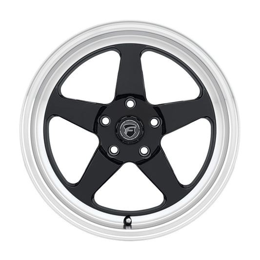 Forgestar 18x10 D5 Drag 5x120.65 ET25 BS6.5 Gloss BLK MACH 70.3 Wheel F09180062P25