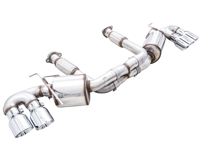 AWE Tuning Touring Edition Exhaust for C8 Corvette - Quad Chrome Silver Tips 3015-42151