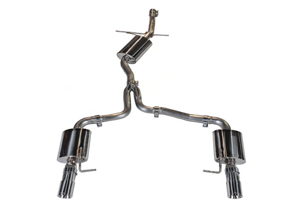 AWE Tuning Touring Edition Exhaust for B8 A4 2.0T - Dual Outlet, Polished Silver Tips 3015-32030