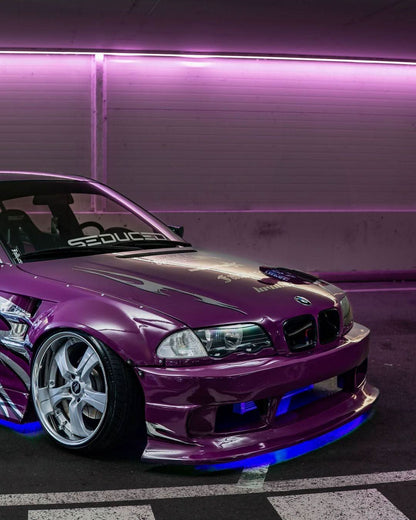 BMW 3-Series E46 Sedan Full Over Fender Kit with Vented Front Fenders - ABS OR Fiberglass