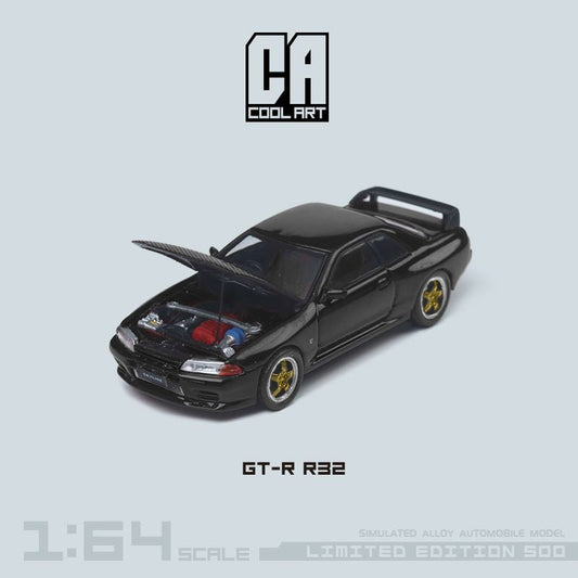 Cool ART Nissan Skyline GT-R R32 With Openable Hood 1:64