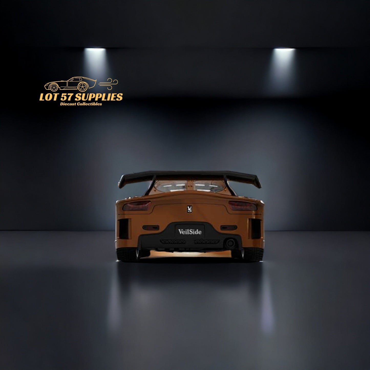 TimeMicro Mazda RX-7 VeilSide Metallic Brown Carbon Hood Ordinary Version 1:64