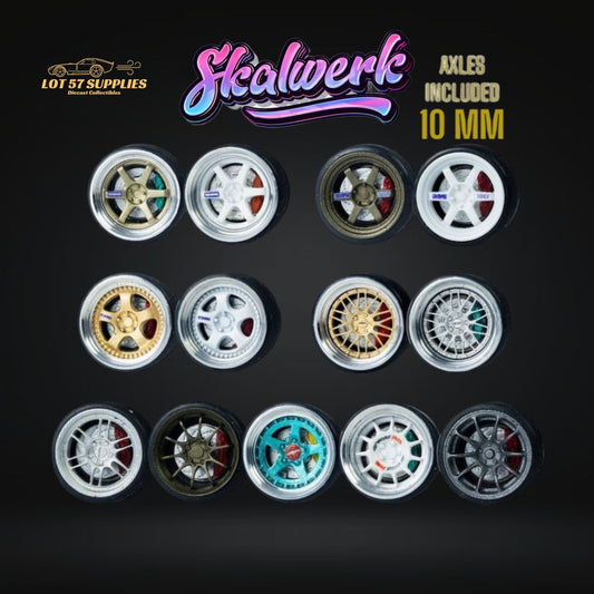 SKALWERK Wheels 1:64 10mm High Quality Wheels With Bearing System Group 1 *AXLES INCLUDED*