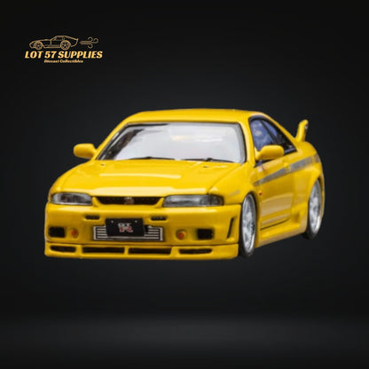 Focal Horizon Nissan Skyline R33 GT-R 4TH Gen 400R in Yellow Openable Hood 1:64