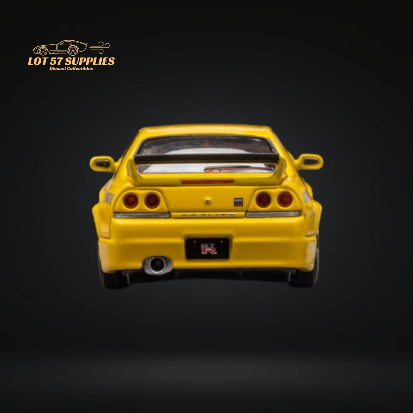 Focal Horizon Nissan Skyline R33 GT-R 4TH Gen 400R in Yellow Openable Hood 1:64