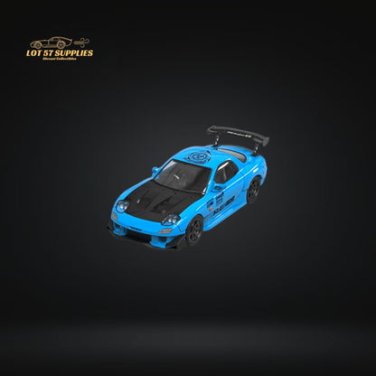 TPC Mazda RX-7 RE Blue Livery Carbon Hood Figure Version 1:64