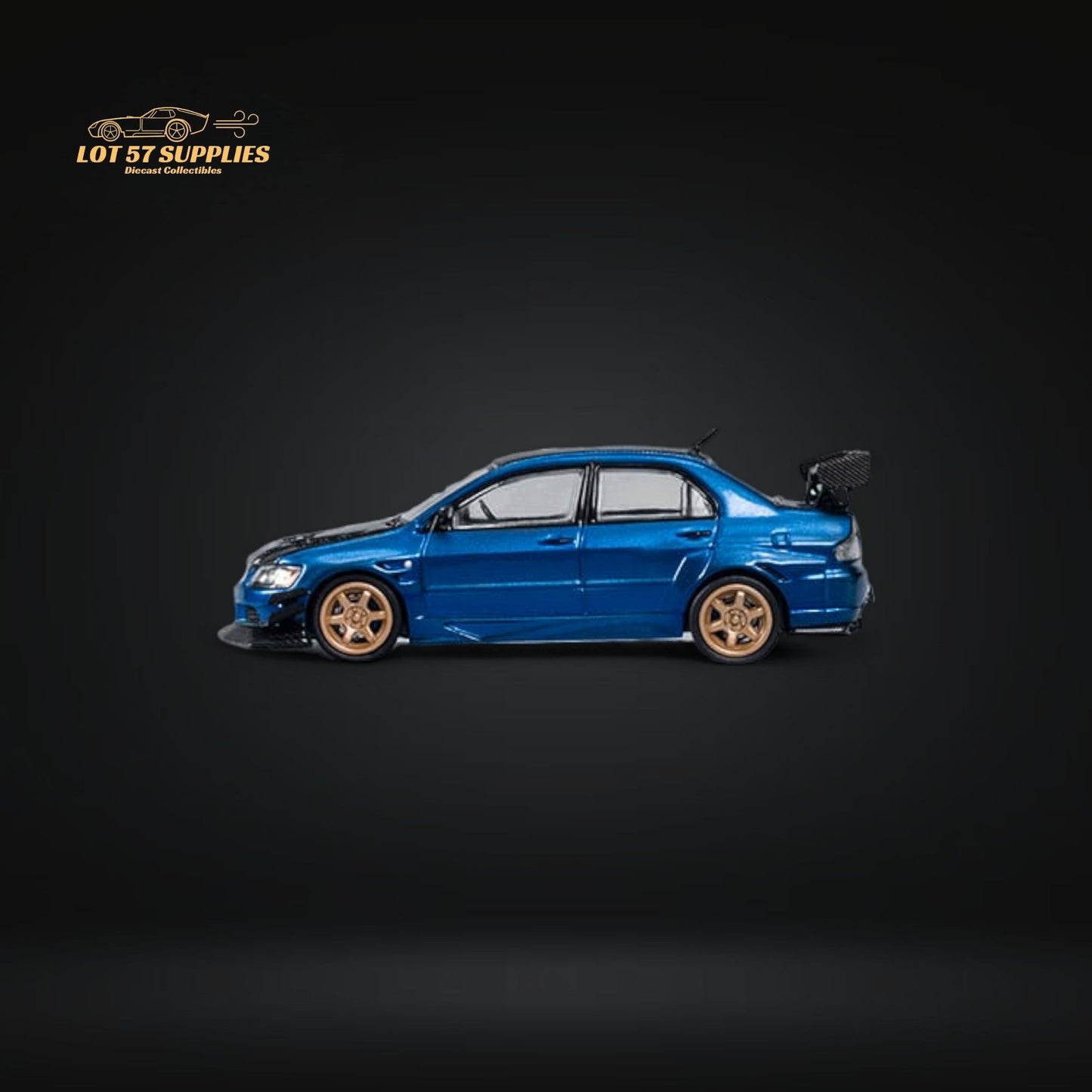 (Pre-Order) CM Model Mitsubishi Lancer Evo IX 9 Metallic Blue With Carbon Hood 1:64 CM64-EVOIX-10CR