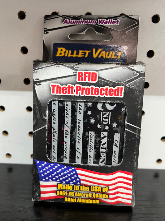 2nd Amendment Flag - BilletVault Aluminum Wallet