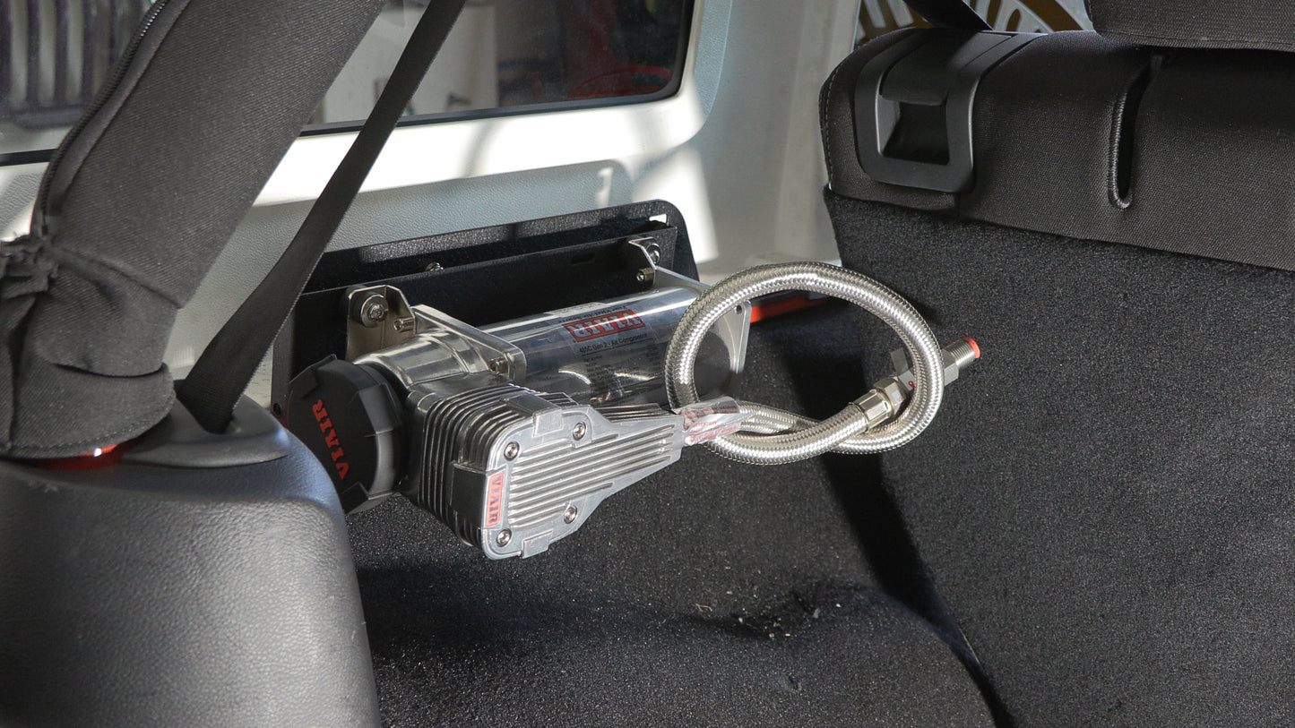 Fishbone Offroad Rear Trunk Compressor Mount - 2007-2018 Jeep Wrangler Unlimited (ARB/VIAIR) FB25468