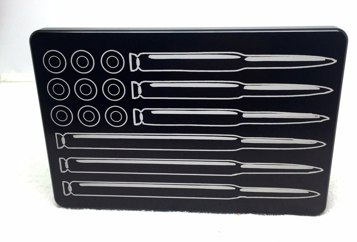 American Flag with Bullets Laser Engraved Billet Aluminum Hitch Cover