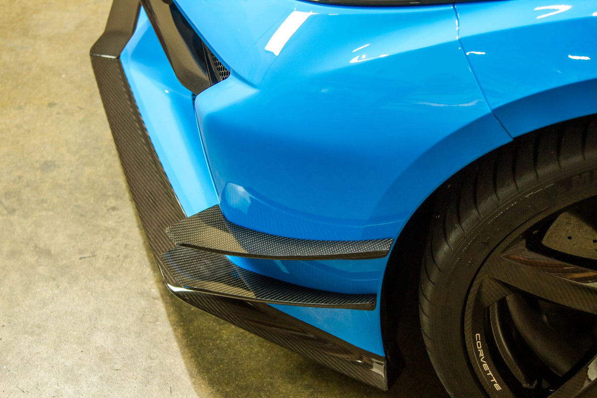 Carbon Fiber Front Bumper Canards - Chevrolet Corvette C8 Z06/ E Ray/ ZR1/ Grand sport