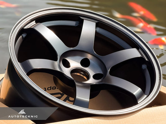 Volk Racing TE37 Saga SL M-Spec 18x9.5 5x114.3 +22 Pressed Black (Set of 4)