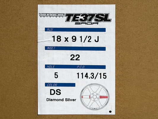 Volk Racing TE37 Saga SL 18x9.5 5x114.3 +22 Diamond Silver (Set of 4)