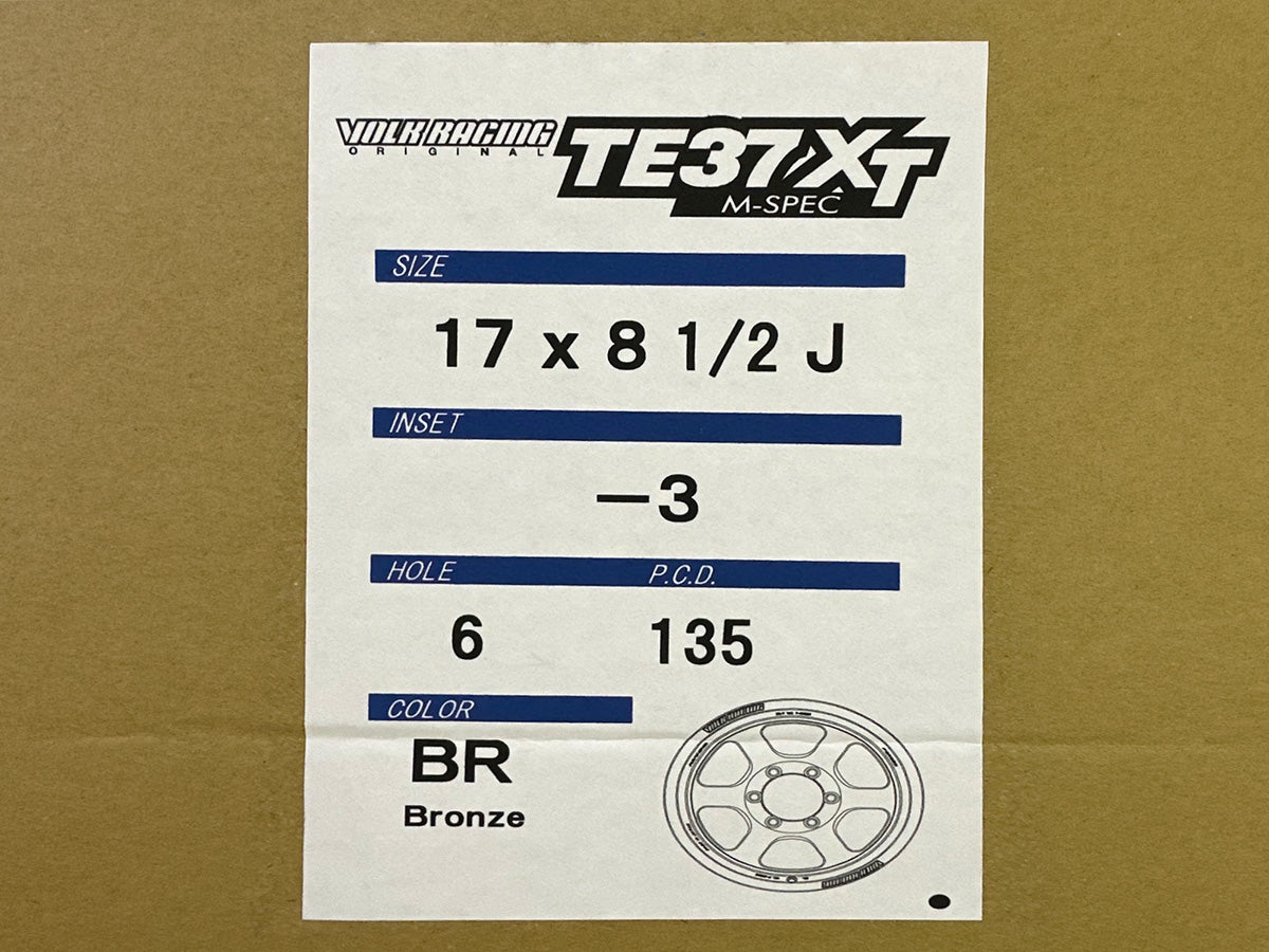 Volk Racing TE37XT M-Spec 17x8.5 -3 6x135 Bronze (Set of 4)