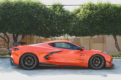 Chevrolet Corvette C8 Carbon Fiber Side Rocker Extensions/ Side Skirt