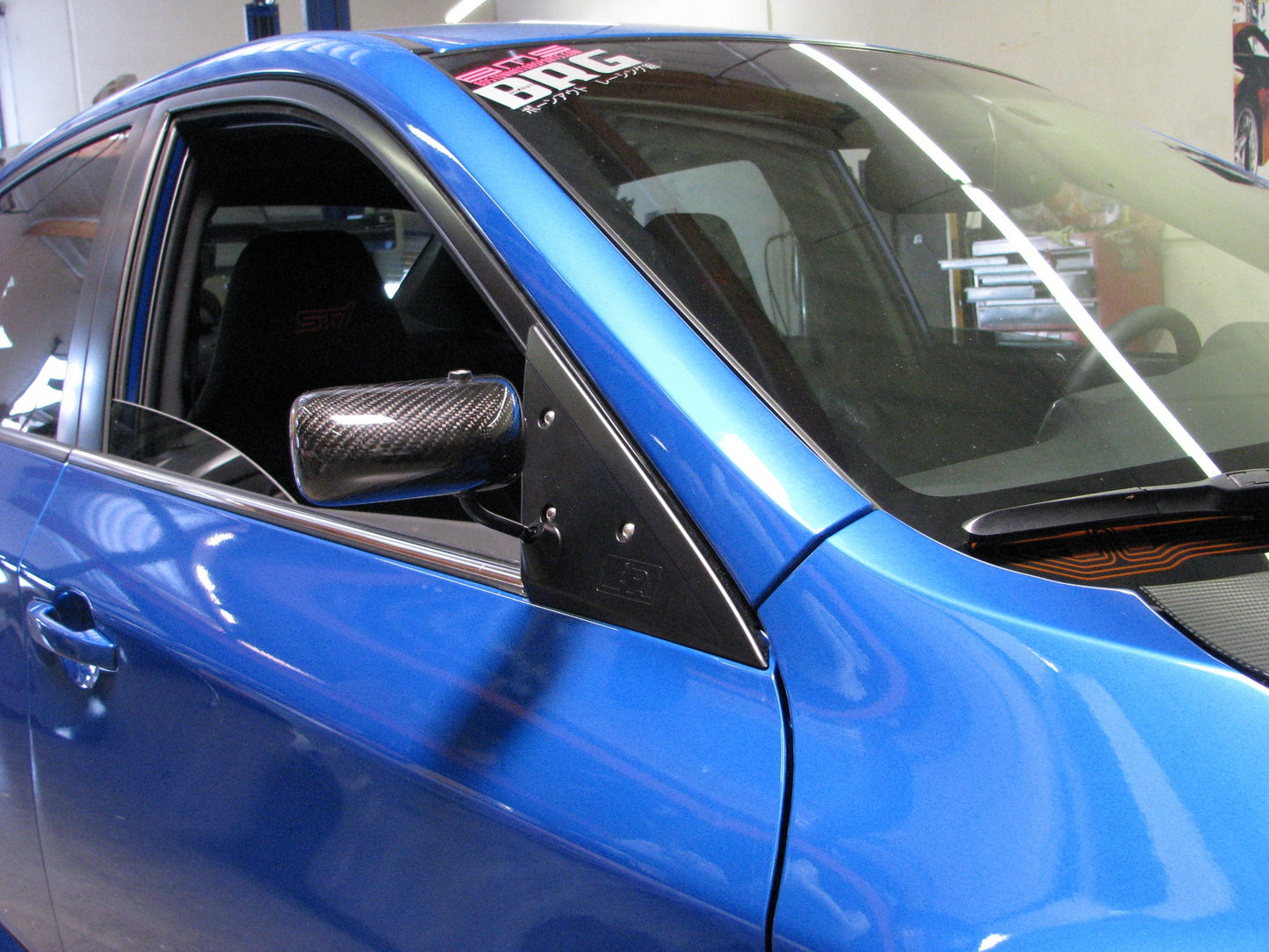 Carbon Fiber Subaru Impreza WRX/ STI Formula GT3 Carbon Fiber Mirror/Black 2008-2014