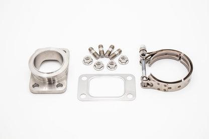 SS304 CNC Cast T3 to GT / GTX / G Series / Precision PTE Tial Turbo V-Band (VBand) Inlet Adapter Flange