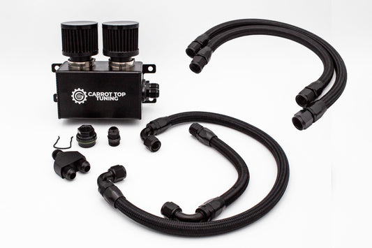 VW 1.8T PnP Dual Breather Oil Catch Can Kit for MK1/MK2 Golf GTI Rabbit Jetta