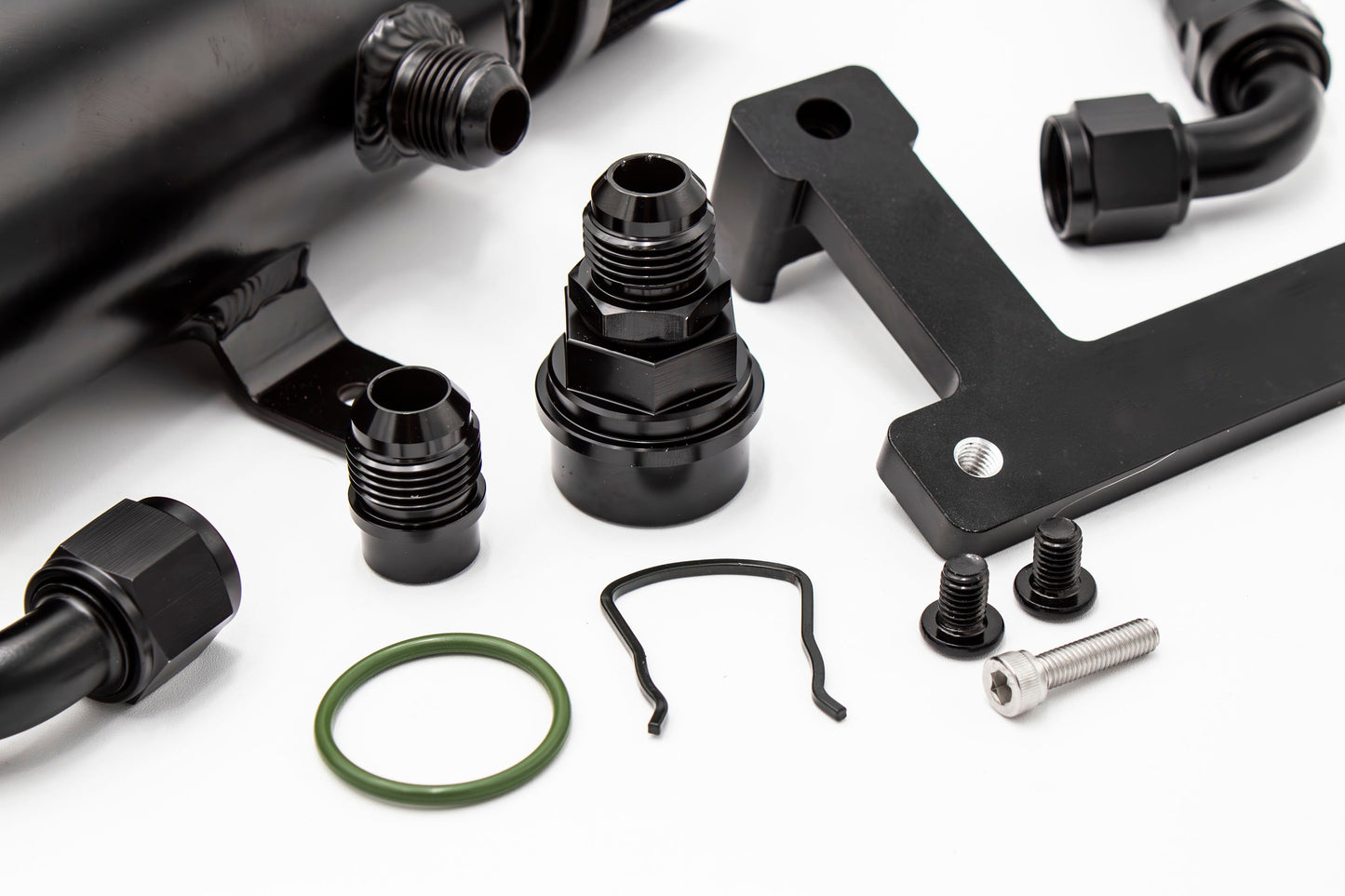 Oil Catch Can Kit + CNC Billet Mounting Bracket 1.8T VW MK4 Audi TT V1.2 - OEM Valve Cover Fitment