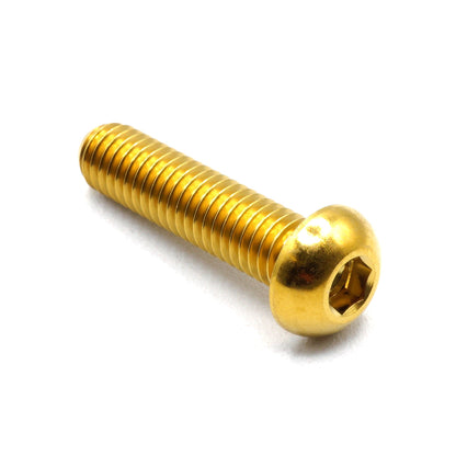 M6 x 1.00 x 25mm Titanium Button Head Bolt