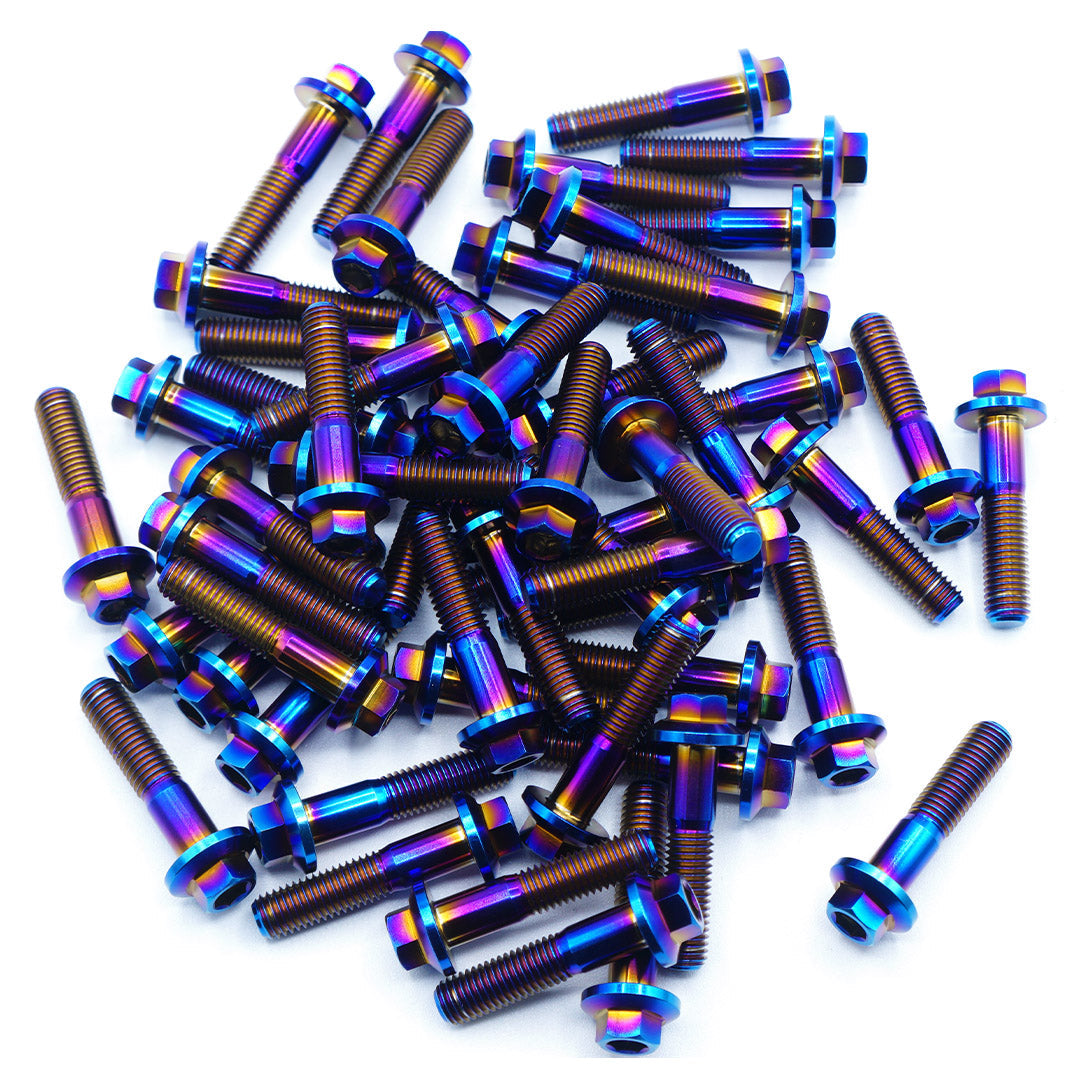 M7 × 32mm Titanium 3-Piece Wheel Assembly Hardware