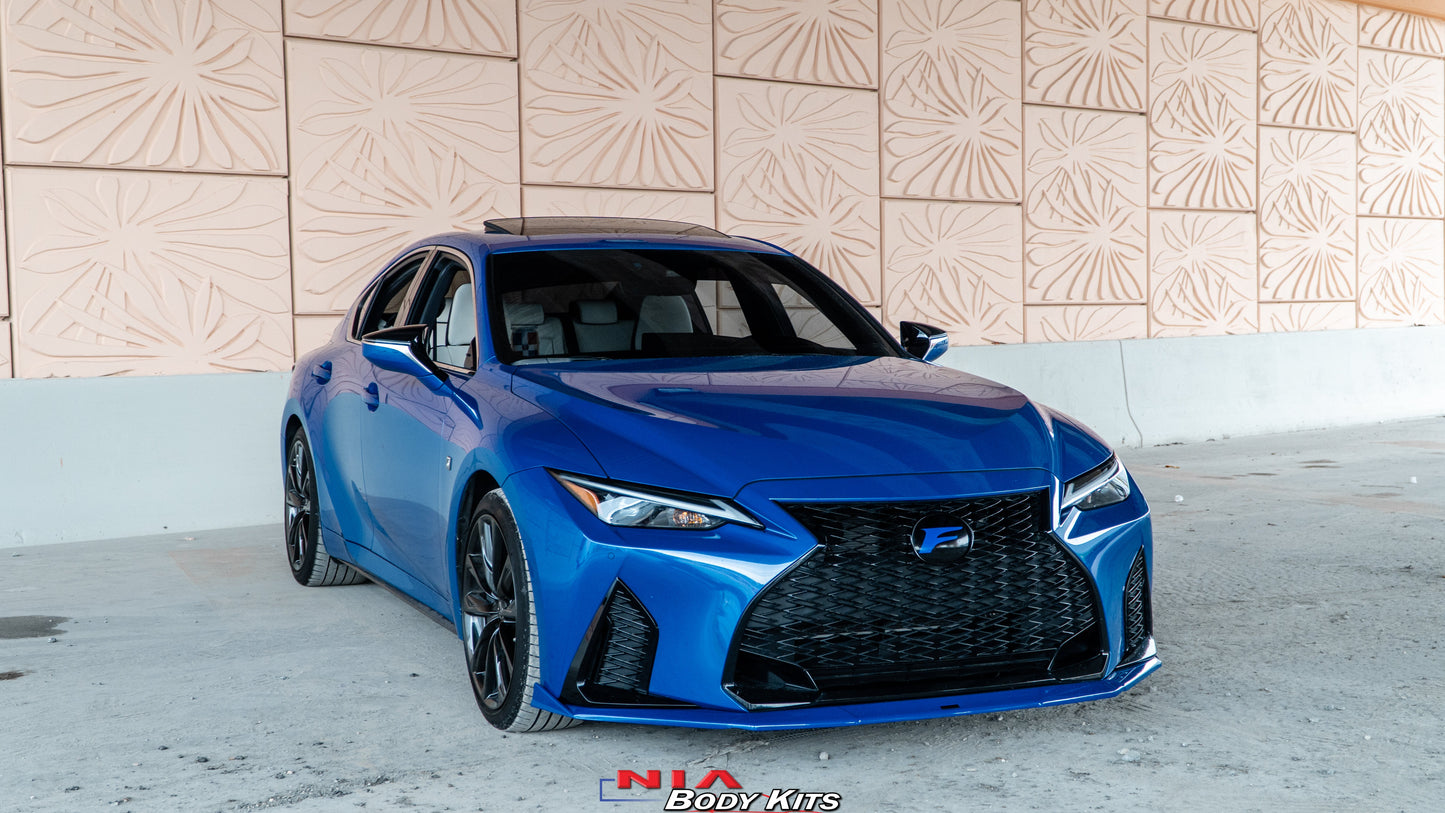 Lexus IS F-Sport NIA front splitter lip bodykit 2021-2025 in ABS or Carbon Fiber