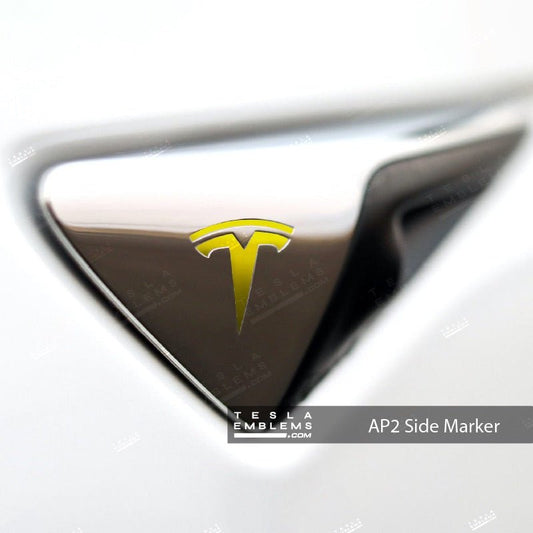 KPMF Matte Iced Yellow Titanium Tesla Side Marker Decals (2pcs)