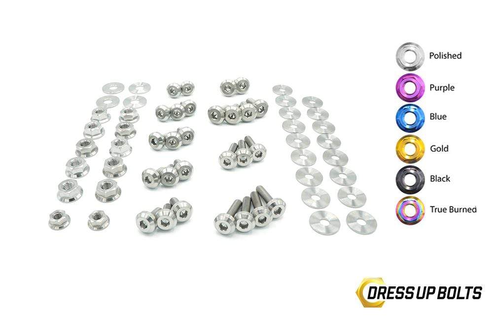 Infiniti Q50 (2017-Present) Titanium Dress Up Bolts Engine Bay Kit - DressUpBolts.com