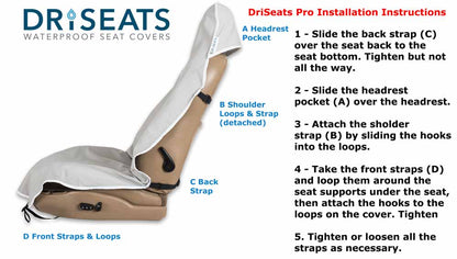 DriSeats Pro Waterproof Seat Cover for Dogs, Pets & Jeeps | Non-Slip Semi-Permanent Fit | DriSeats®