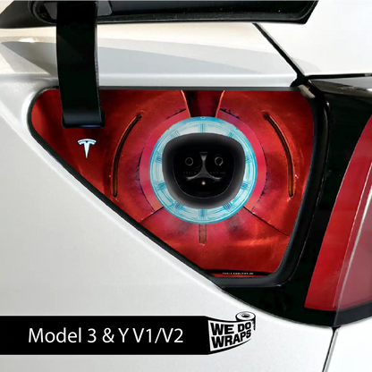 Arc Reactor Tesla Charge Port Wrap | Model Y