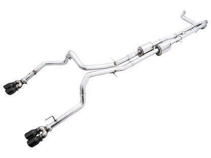 AWE Tuning 0FG Catback Exhaust for Silverado ZR2/Sierra AT4X - Quad Diamond Black Tips 3015-43284