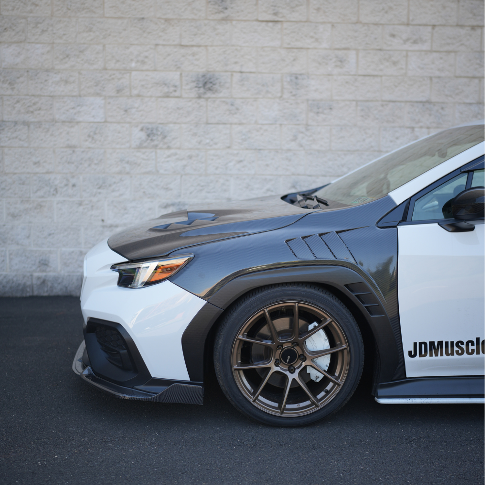 JDMuscle [22-25 WRX] Carbon Fiber Naga Style Front Bumper Lip