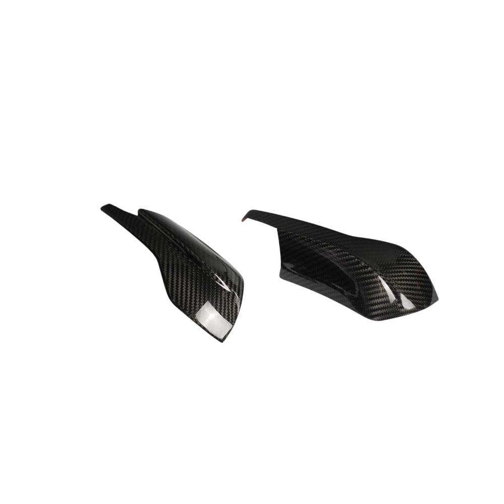 JDMuscle 22-24 Subaru WRX Tanso Dry Carbon Fiber Side Mirror Lower Trim Covers w/ Gloss Finish