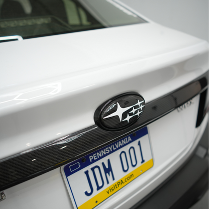 JDMuscle [22-25 WRX] Carbon Fiber Trunk Garnish Trim Cover