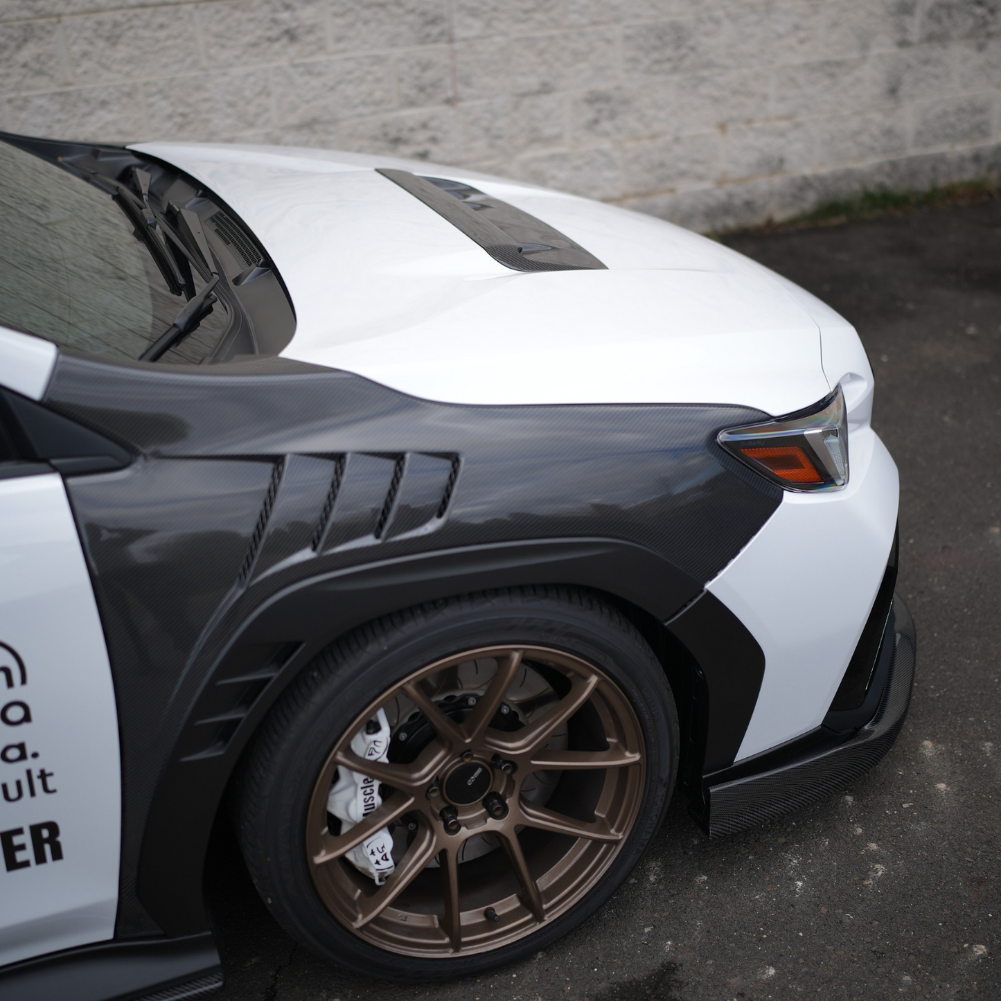 JDMuscle [22-25 WRX] Carbon Fiber Hood Scoop - A1 Style