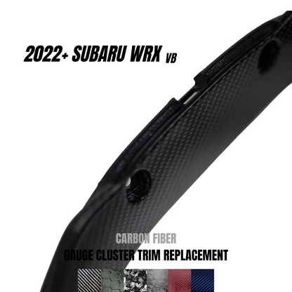 JDMuscle 22-24 Subaru WRX Carbon Fiber Gauge Cluster Trim Replacement