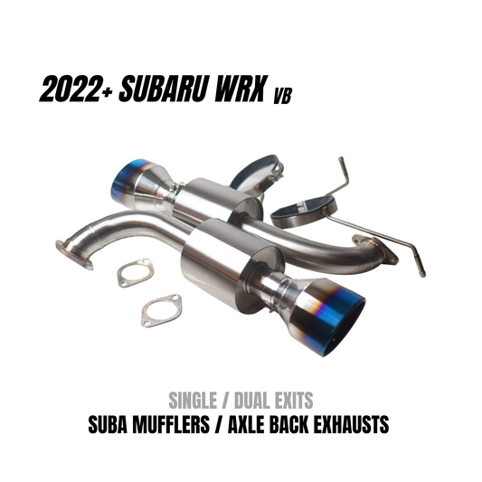 JDMuscle 22-24 Subaru WRX Suba Mufflers / Axle Back Exhausts (Dual Exits)