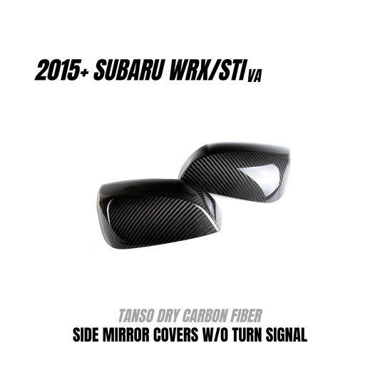 JDMuscle 15-21 Subaru WRX/STI Tanso Carbon Fiber Side Mirror Covers w/o Turn Signal