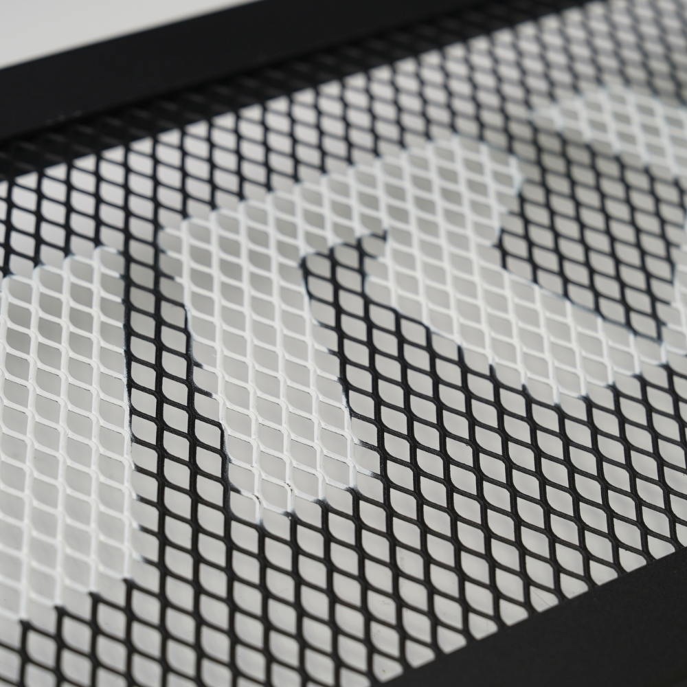 JDMuscle [22-25 WRX] Top Mount Intercooler Mesh Guard with WRX/STI Logo-Red/White