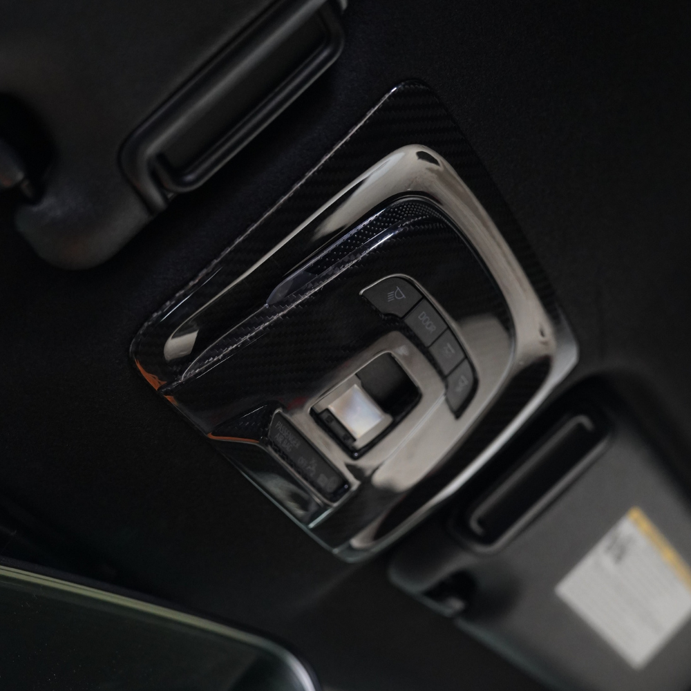 JDMuscle [23-24 Toyota GR Corolla] Carbon Fiber Overhead Map Light Switch Cover