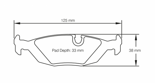 PAGID Racing Pagid Racing BMW 318is - 3205i (E30) RSL19 Rear Brake Pads 1141-RSL19