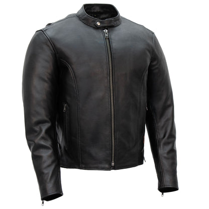 Hot Leathers JKM1027 Men’s Black ‘Carry and Conceal’ Leather Motorcycle Biker Jacket