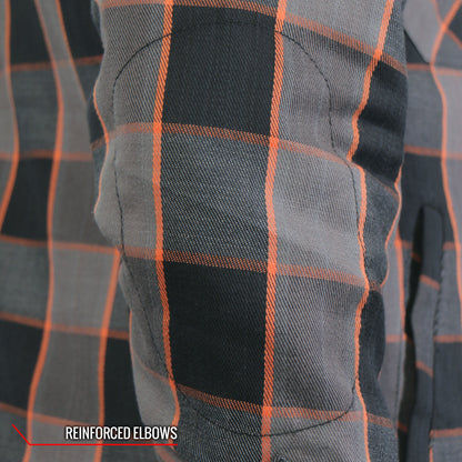Hot Leathers Men's 'Hellride' Multi/Color Cotton Flannel Shirt - Button Front - Riding Protective Wear - JKM3202