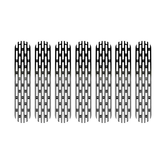 DV8 Offroad Wrangler JK 7 Piece Grille Inserts | Black JP-190008-BLACK