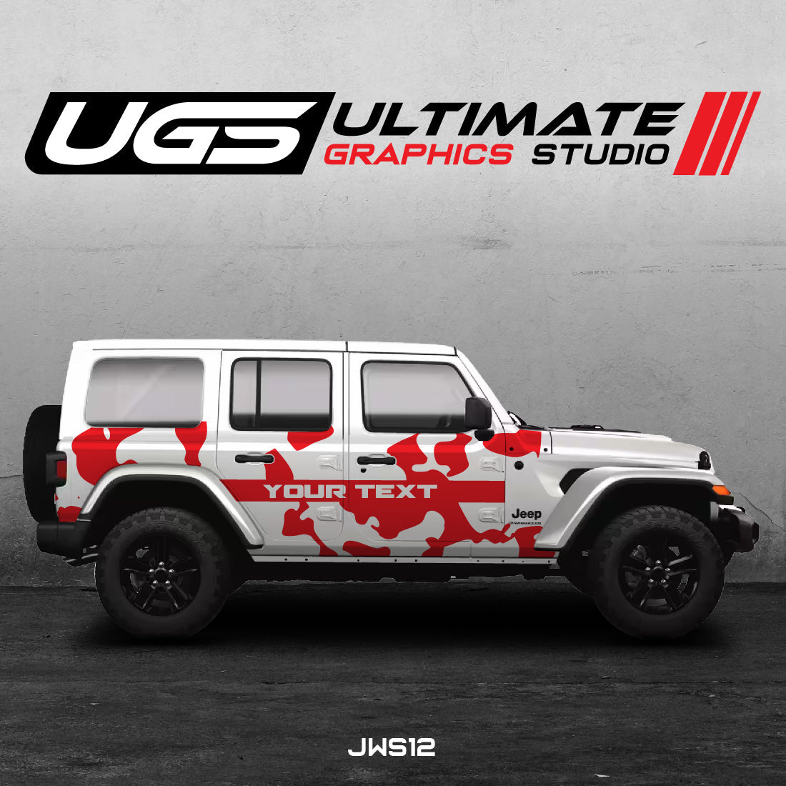 Jeep Camouflage Pattern - Custom Text