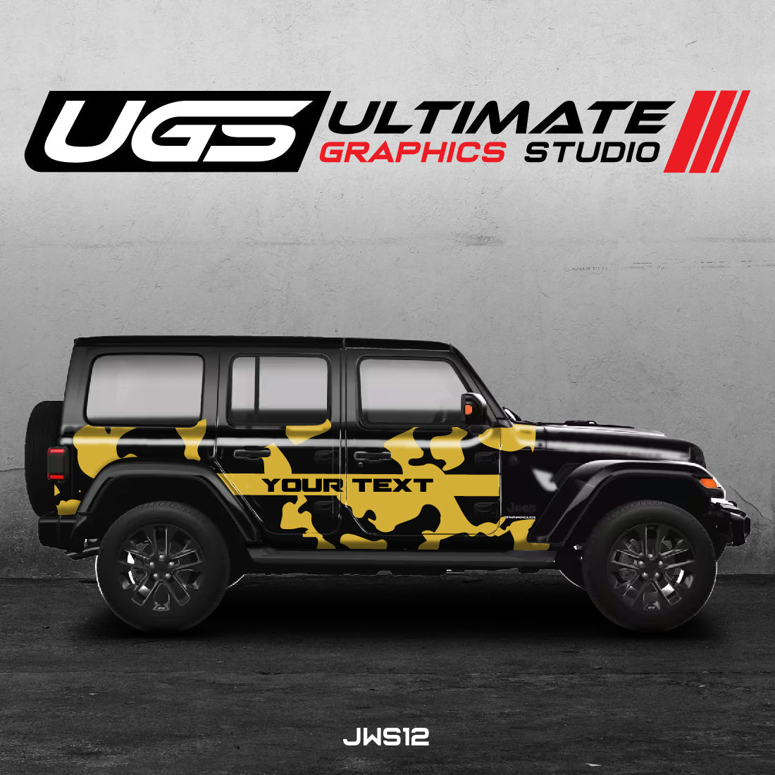 Jeep Camouflage Pattern - Custom Text