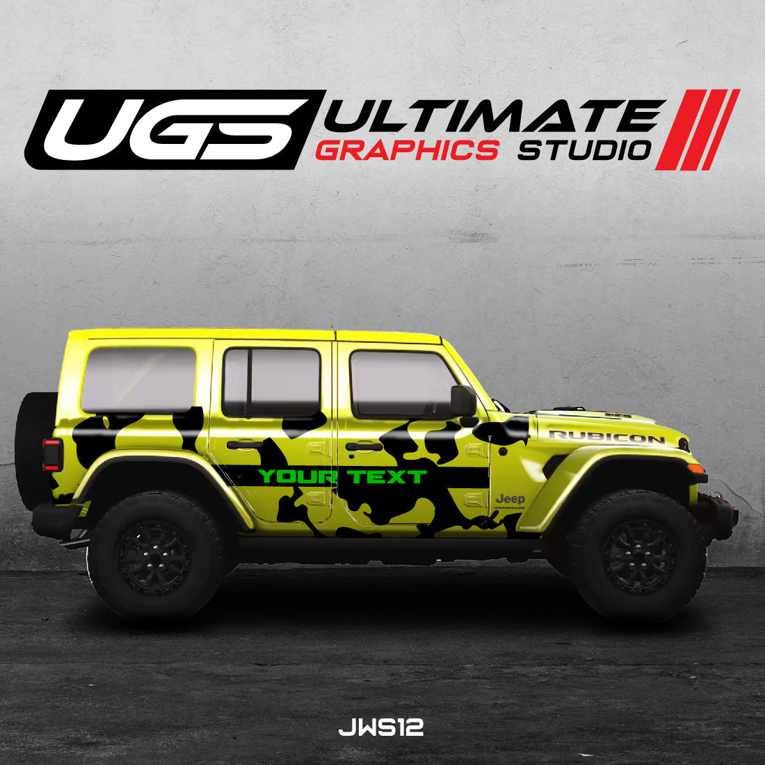 Jeep Camouflage Pattern - Custom Text