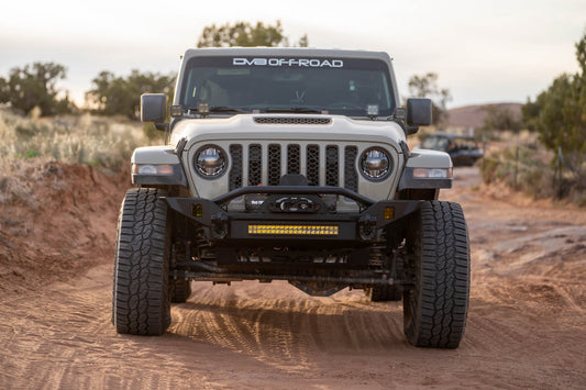 DV8 Offroad 2007-2024 Jeep Wrangler JK/JL & Gladiator JT | FS-7 Mid-Width Winch Front Bumper FBJL-07